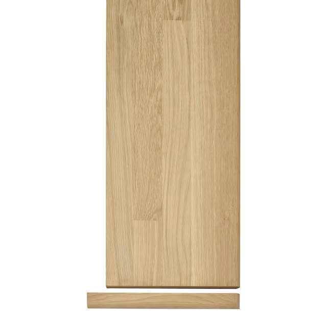 Unfinished White oak Reversible return Bullnose Stair Tread 13-in x 1.25-in x 1.0625-in