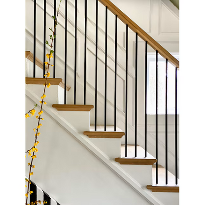 L.J. Smith Stair Systems 44-in x 0.5-in Matte Black Wrought Iron Pin Top Stair Baluster